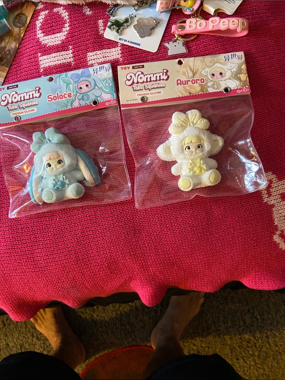 Tabo Squishies Kids Silicone Toy - Blue (Solace) & Cream (Aurora)
